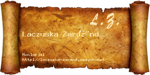 Laczuska Zaránd névjegykártya